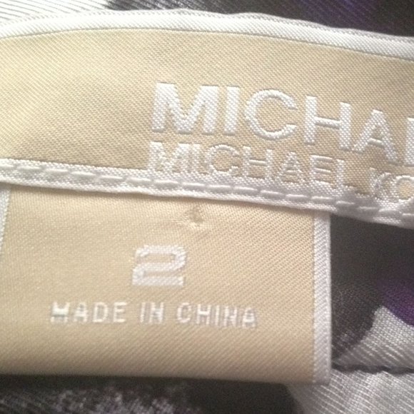 Michael Kors Silk Pleated Floral Skirt w pockets - Picture 5 of 6